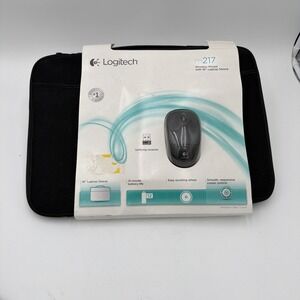 Logitech‎ Wireless Mouse M217 Black 16" Laptop Sleeve Bundle 910-002138